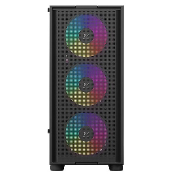 Корпус XASTRA A301 [A301-BK-FC120FRGB-4F-GL] черный