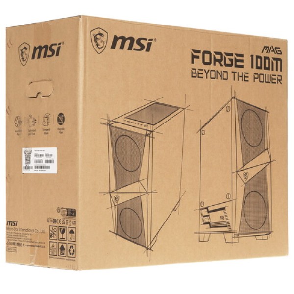 Корпус MSI MAG FORGE 100M [306-7G03M21-809] черный