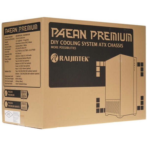 Корпус RAIJINTEK PAEAN PREMIUM [0R20A00208] черный