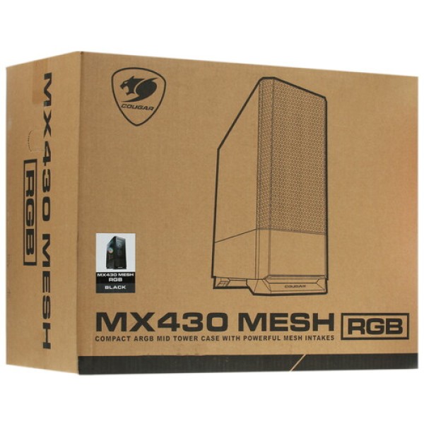 Корпус Cougar MX430 Mesh RGB [3851C60.0005] черный