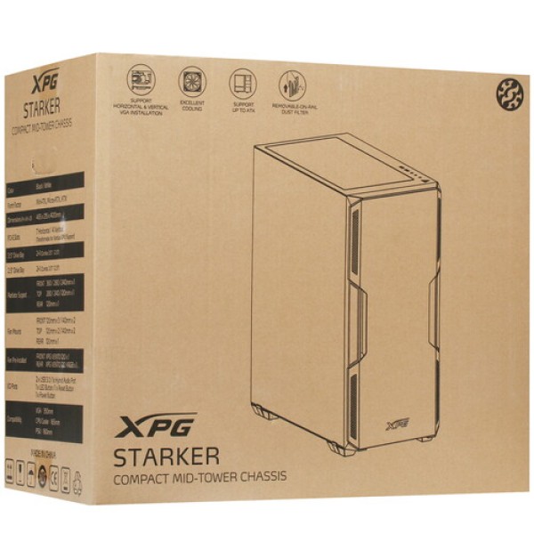 Корпус ADATA XPG STARKER [STARKER-BKCWW] черный