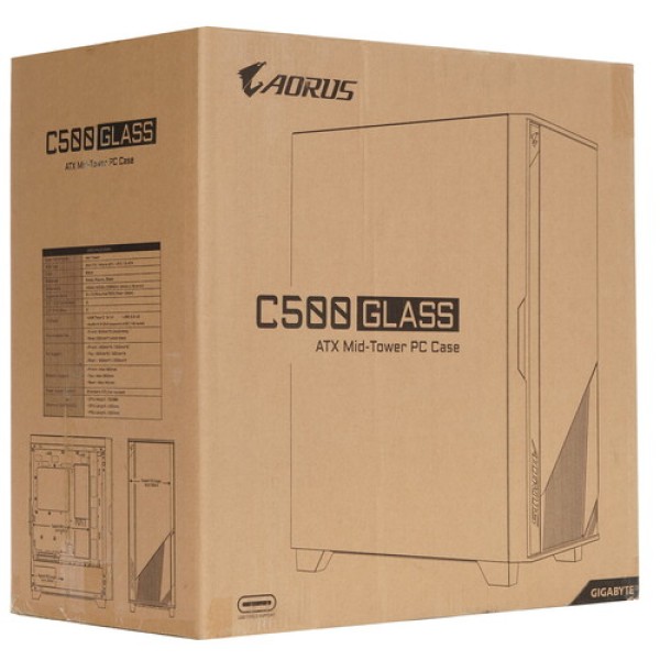 Корпус GIGABYTE AORUS C500 GLASS [28300-AC500-1CKR] черный