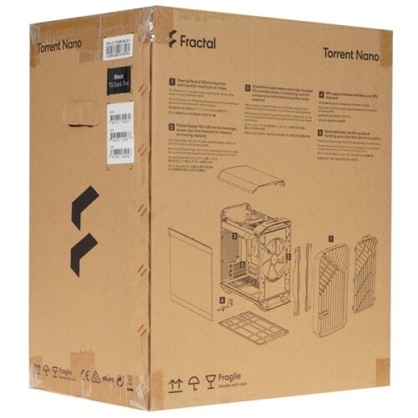 Корпус Fractal Design Torrent Nano Black TG Dark Tint [FD-C-TOR1N-01] черный