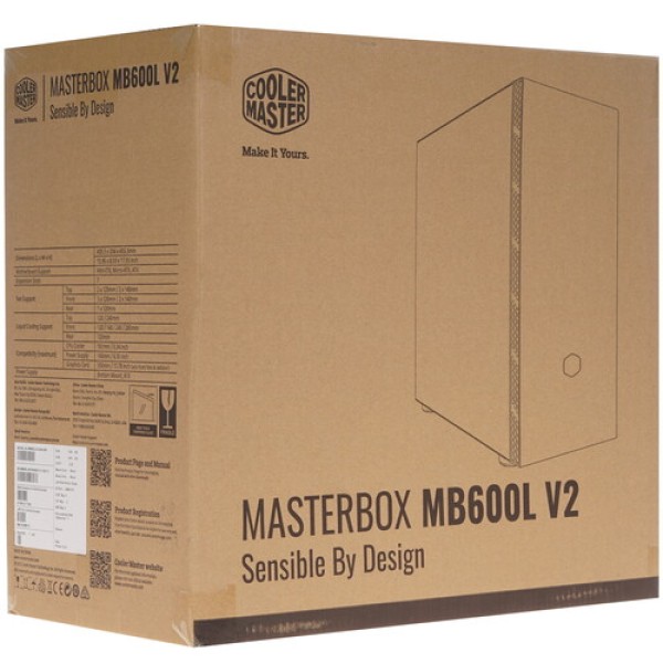 Корпус Cooler Master MasterBox MB600L V2 [MB600L2-KGNN-S00] черный
