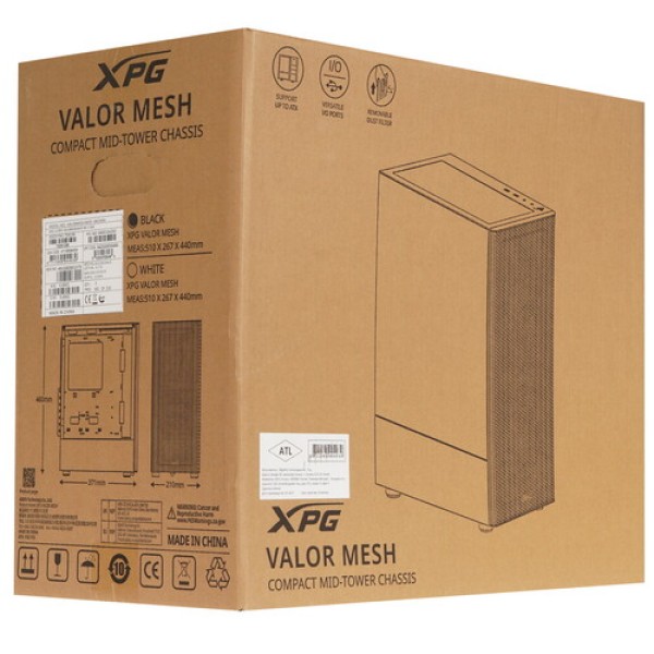 Корпус ADATA XPG VALOR MESH [VALORMESHWOF-BKCWW] черный