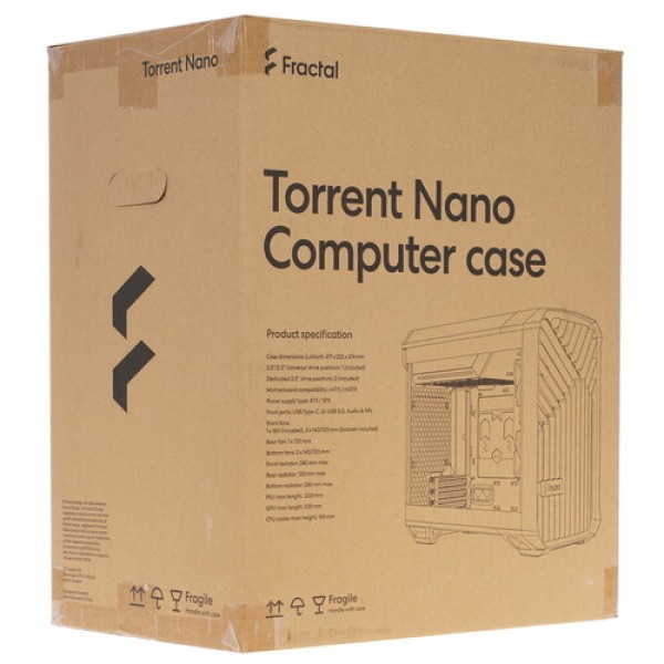 Корпус Fractal Design Torrent Nano White TG Clear Tint [FD-C-TOR1N-03] белый