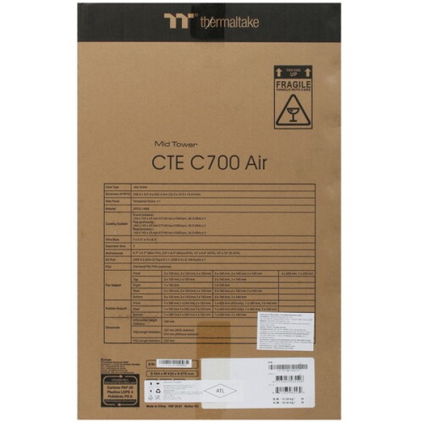 Корпус Thermaltake CTE C700 Air [CA-1X7-00F1WN-00] черный