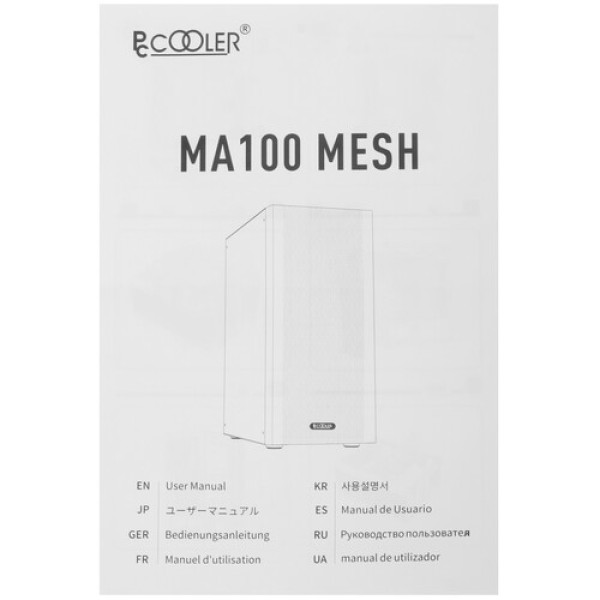 Корпус PCCooler MA100 MESH WH [C3-A510WHP3-GL] белый