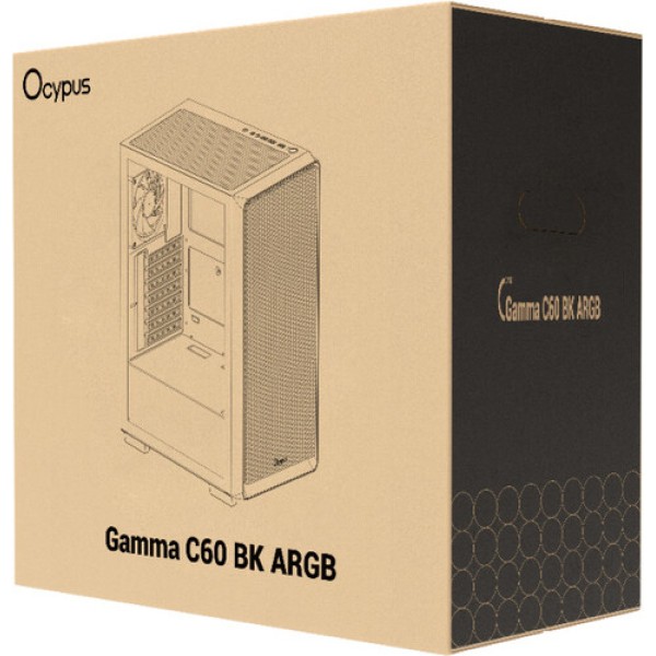 Корпус Ocypus Gamma C60 BK ARGB [Gamma-C60-BKG400XX-GL] черный