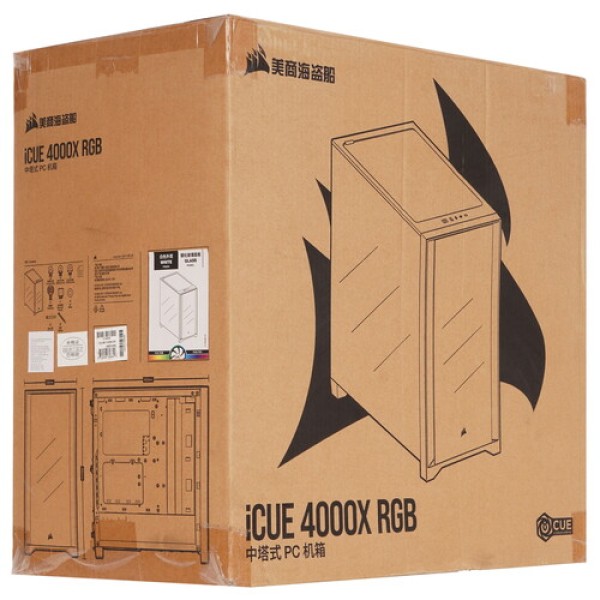 Корпус Corsair iCUE 4000X RGB [CC-9011205-CN] белый