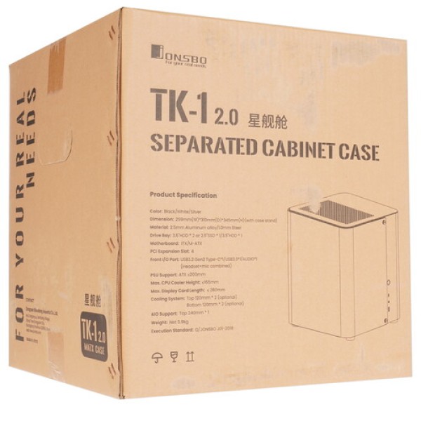 Корпус JONSBO TK-1 2.0 [TK-12.0Black] черный