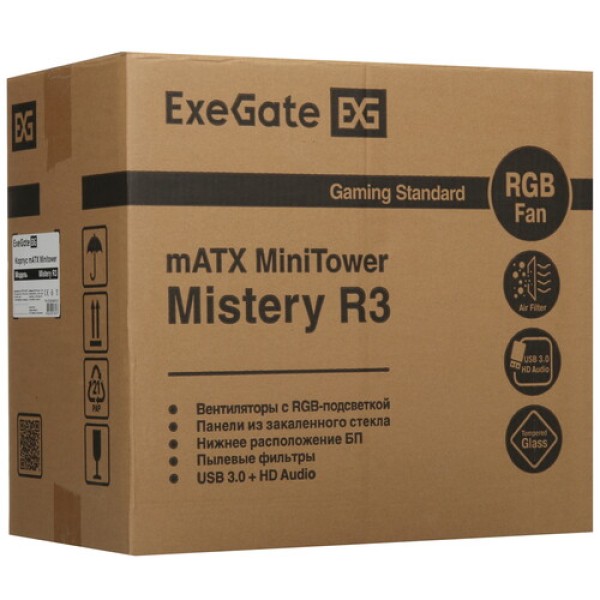 Корпус ExeGate Mistery R3 [EX294383RUS] черный
