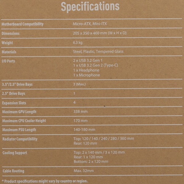 Корпус ASUS ​Prime AP201 TG [90DC00H0-B09010] черный
