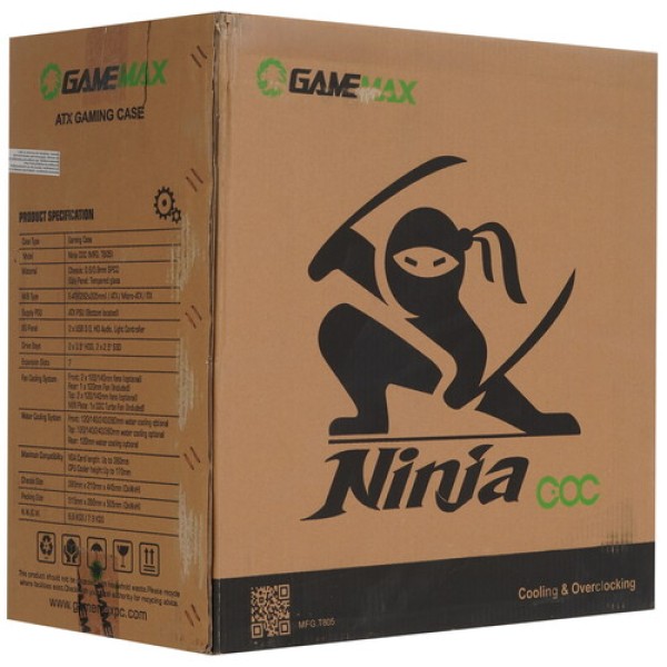Корпус GameMax Ninja COC [T805] черный
