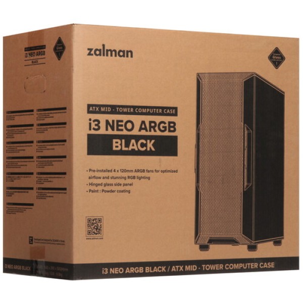Корпус Zalman i3 NEO ARGB [I3 NEO ARGB Black] черный