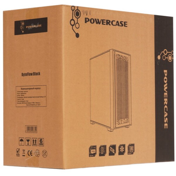 Корпус PowerCase ByteFlow [CBFB-A4] черный