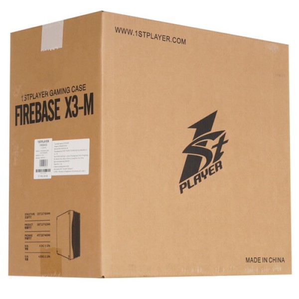 Корпус 1STPLAYER FIREBASE X3-M [X3-M-WH-4F1-W] белый