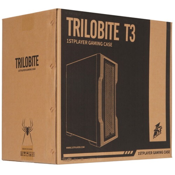 Корпус 1STPLAYER TRILOBITE T3-G [T3-G-BK-4F1] черный