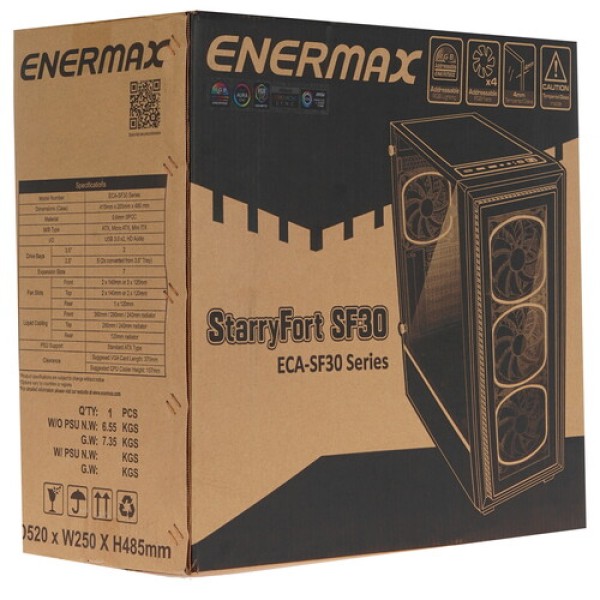 Корпус Enermax StarryFort SF30 [ECA-SF30-M1BB-ARGB] черный