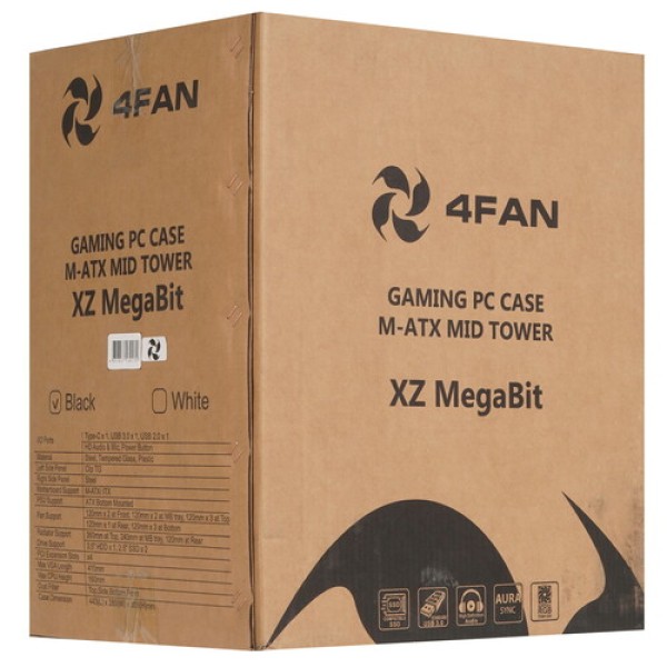 Корпус 4FAN XZ Megabit [XZMMABFP] черный
