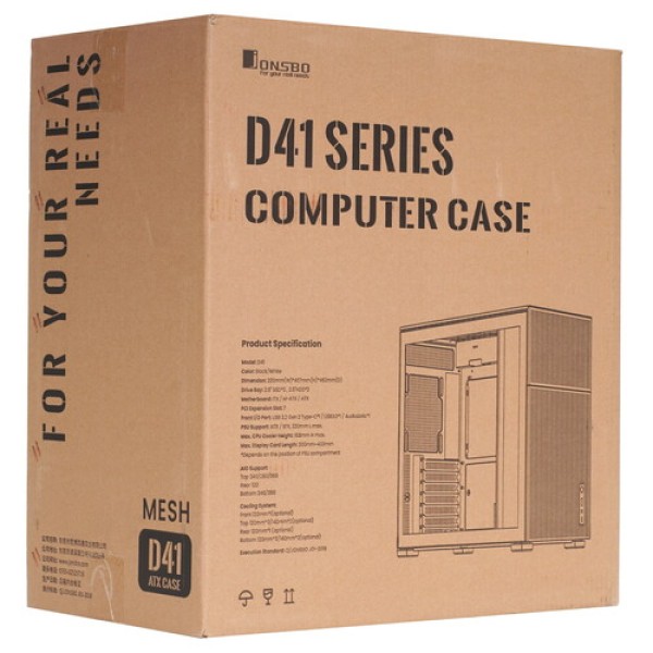 Корпус JONSBO D41 Mesh Screen [D41 MESH SCREEN White] белый