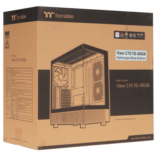 Корпус Thermaltake View 270 TG ARGB Hydrangea Blue [CA-1Y7-00MFWN-00] голубой