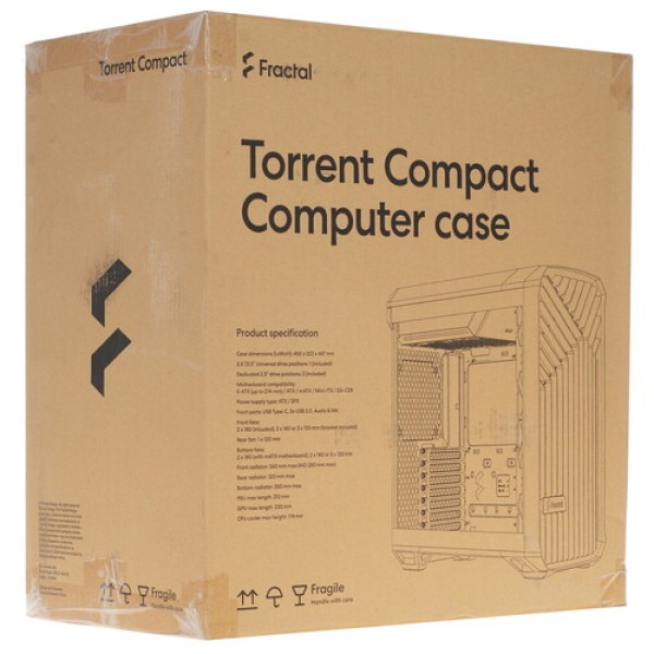 Корпус Fractal Design Torrent Compact RGB Black TG Light Tint [FD-C-TOR1C-02] черный