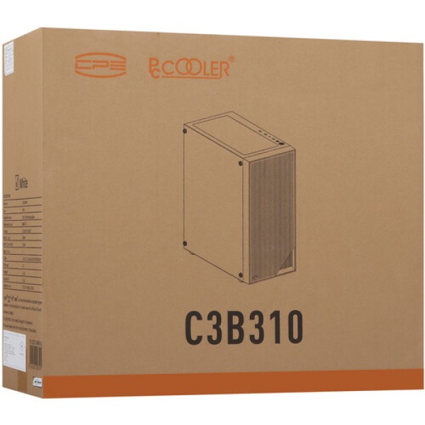 Корпус PCCooler C3B310 WH [C3B310-WHP0-GL] белый
