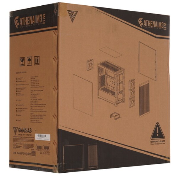 Корпус GAMDIAS ATHENA M3 WH [16333-52A71-40000-G] белый