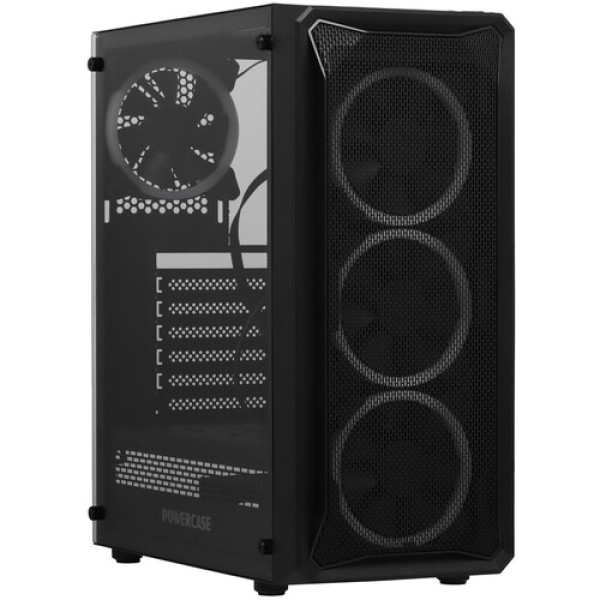Корпус PowerCase Mistral Z4 Mesh LED [CMIZB-L4] черный