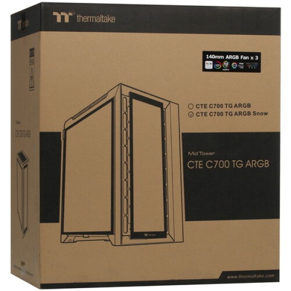 Корпус Thermaltake CTE C700 TG ARGB Snow [CA-1X7-00F6WN-01] белый