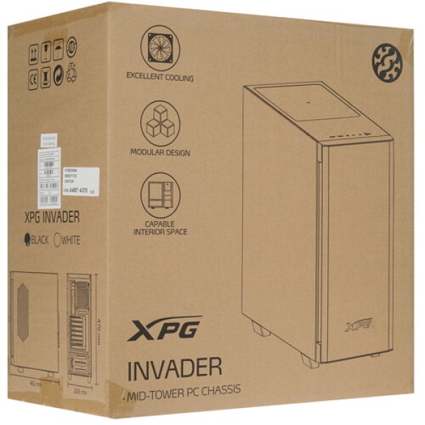 Корпус ADATA XPG INVADER [INVADER-BKCWW] черный