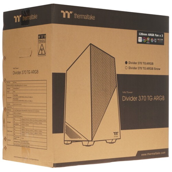 Корпус Thermaltake Divider 370 TG ARGB [CA-1S4-00M1WN-00] черный