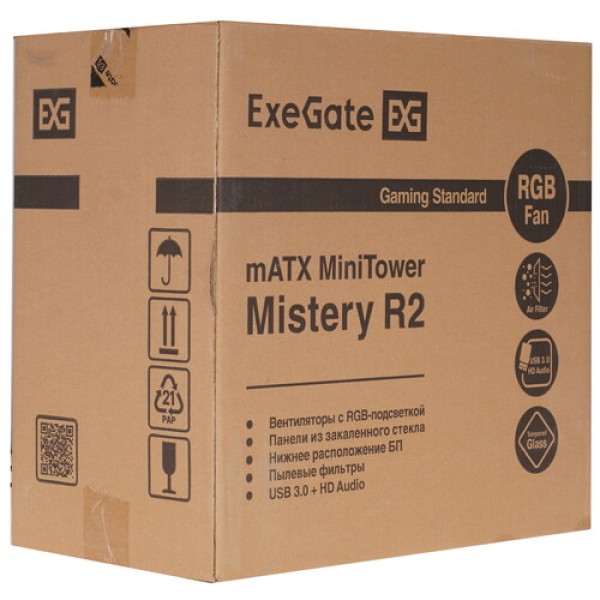 Корпус ExeGate Mistery R2-NPX500 [EX294474RUS] черный