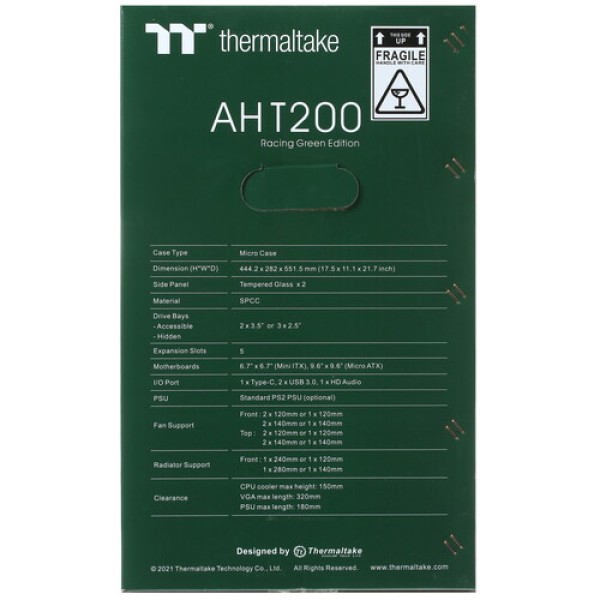 Корпус Thermaltake AH T200 Racing Green [CA-1R4-00SCWN-00] зеленый