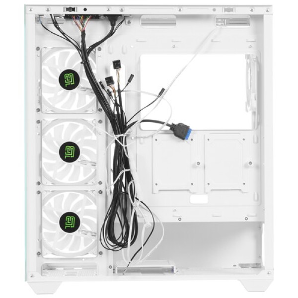 Корпус BaseTech eXtreme GFX-05 [BT-GFX-05W-TG-4F-RGB] белый
