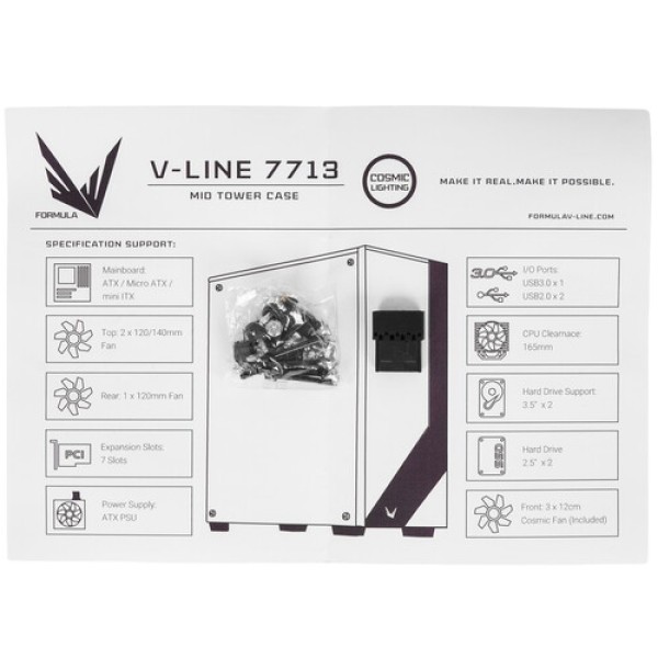 Корпус Formula V-LINE 7713 [V-LINE 7713] черный