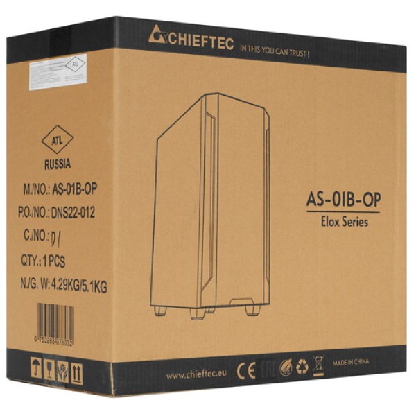 Корпус Chieftec Elox [AS-01B-OP] черный