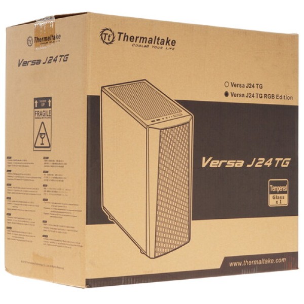Корпус Thermaltake Versa J24 TG RGB [CA-1L7-00M1WN-01] черный