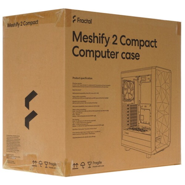 Корпус Fractal Design Meshify 2 Compact RGB [FD-C-MES2C-08] белый