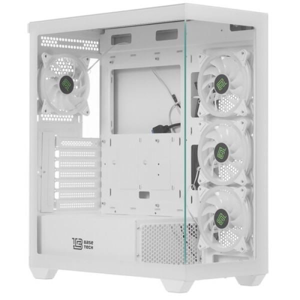 Корпус BaseTech eXtreme GFX-05 [BT-GFX-05W-TG-4F-RGB] белый