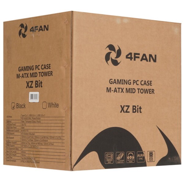 Корпус 4FAN XZ Bit [XZBMABFN] черный