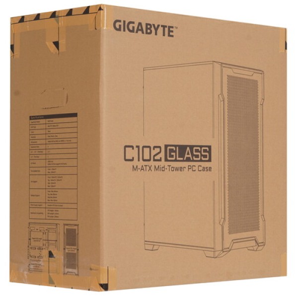 Корпус GIGABYTE C102 GLASS [GB-C102G] черный