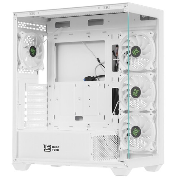 Корпус BaseTech eXtreme GFX-05 [BT-GFX-05W-TG-4F-RGB] белый
