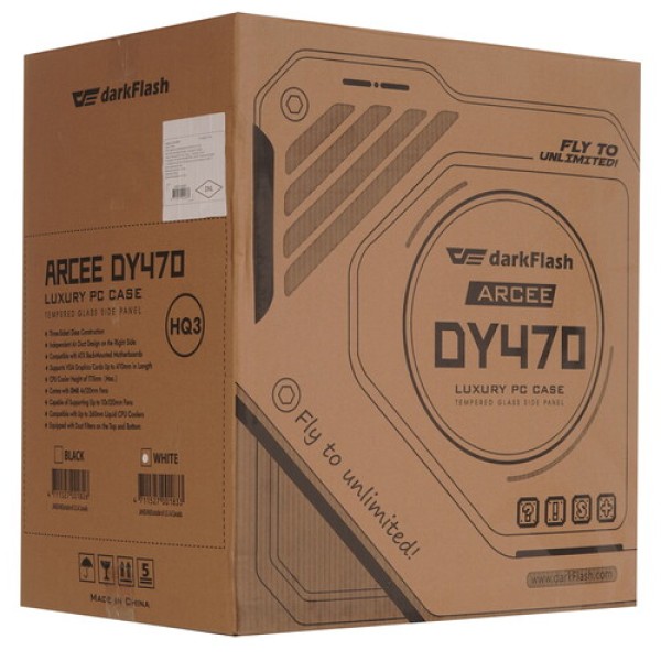 Корпус DarkFlash DY470 [DC-DY470-W-HQ2] белый