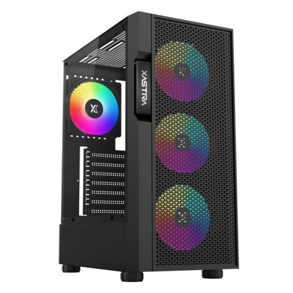 Корпус XASTRA A302 [A302-BK-FC120FRGB-4F-GL] черный