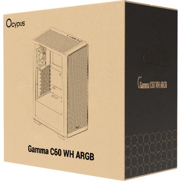 Корпус Ocypus Gamma C60 WH ARGB [Gamma-C60-WHG400XX-GL] белый