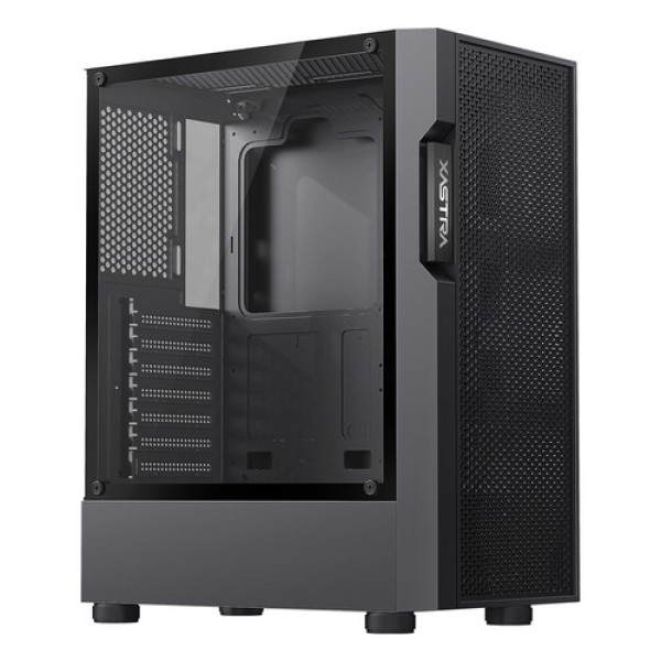 Корпус XASTRA A302 [A302-BK-FC120FRGB-4F-GL] черный