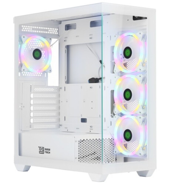 Корпус BaseTech eXtreme GFX-05 [BT-GFX-05W-TG-4F-RGB] белый