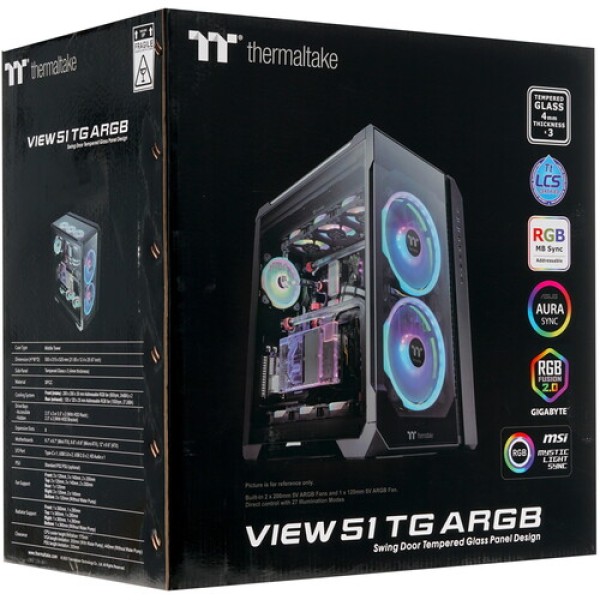 Корпус Thermaltake View 51 Tempered Glass ARGB Edition [CA-1Q6-00M1WN-00] черный
